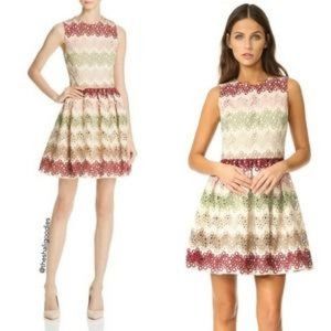 ALICE  +  OLIVIA NWT Joyce Party Dress Lace Metallic